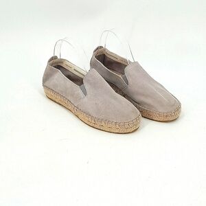 Fabiolas Espadrilles Soft Suede Loafers US Size 8 Light Gray Made in Spain EU 38